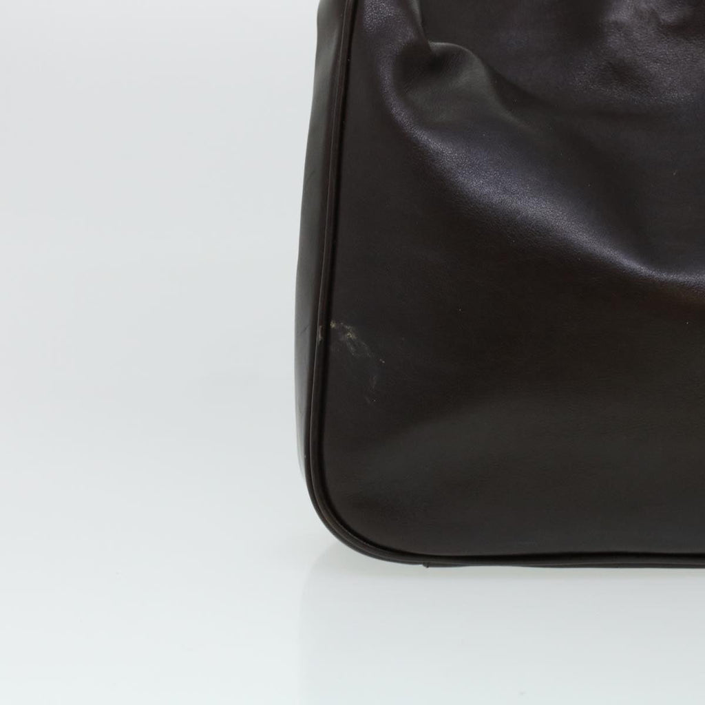 GUCCI Bamboo Hand Bag Leather Brown 0011638 41342