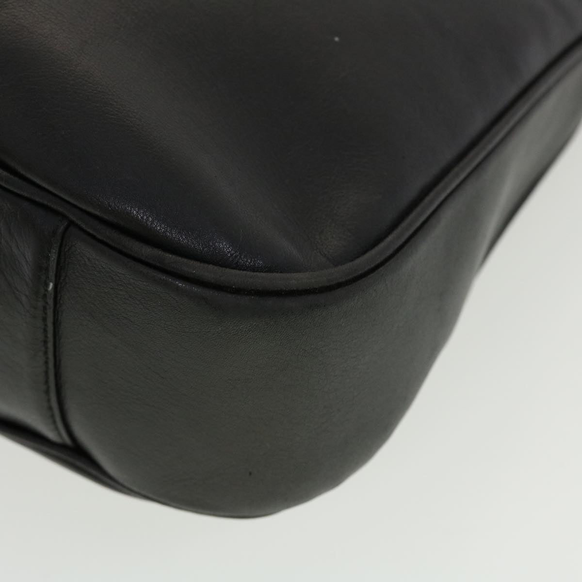 GUCCI Bamboo Hand Bag Leather 2way Black 0011577 41343