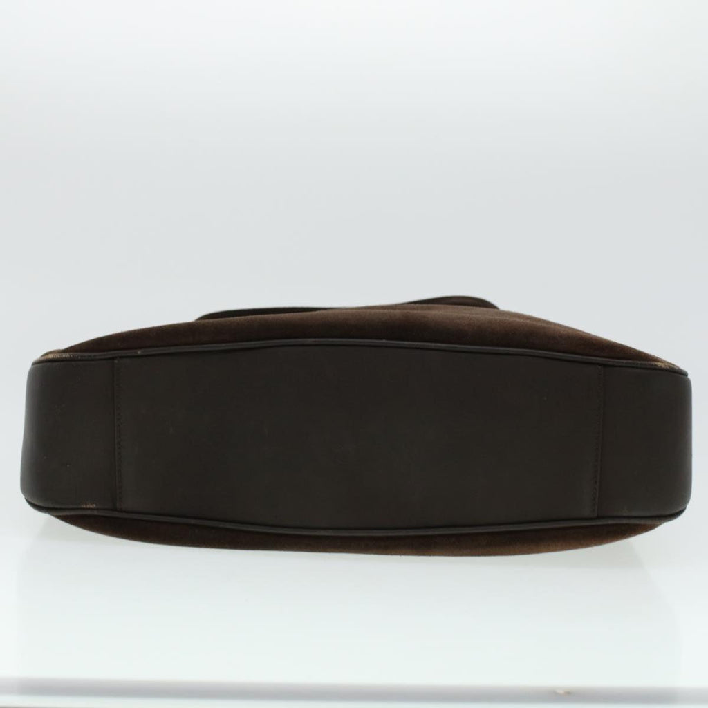 GUCCI Bamboo Hand Bag Suede 2way Brown 001.3444.1577 41364