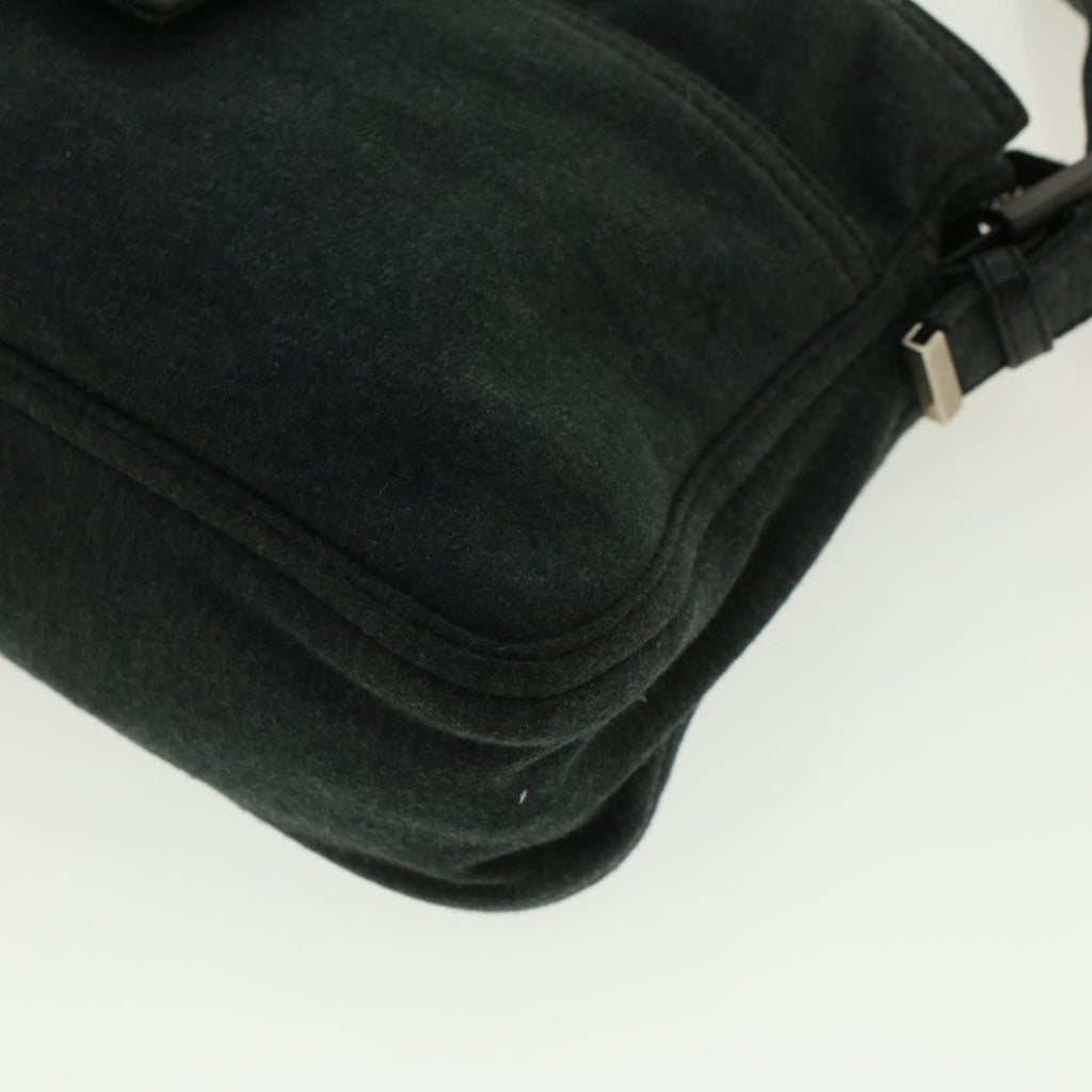FENDI Mamma Baguette Shoulder Bag Cotton Gray 2305.26566.099 41382