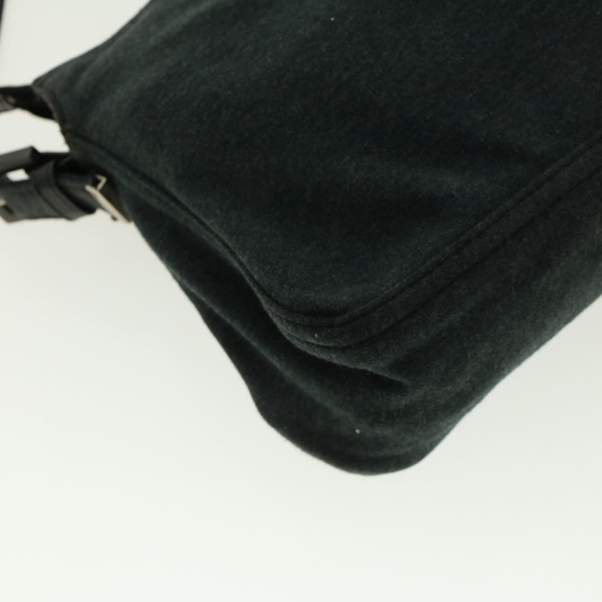 FENDI Mamma Baguette Shoulder Bag Cotton Gray 2305.26566.099 41382