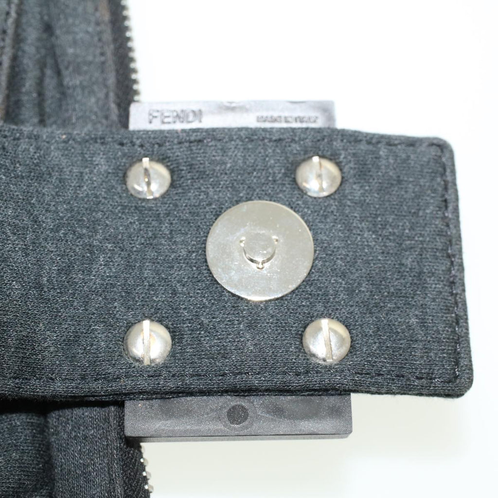 FENDI Mamma Baguette Shoulder Bag Cotton Gray 2305.26566.099 41382