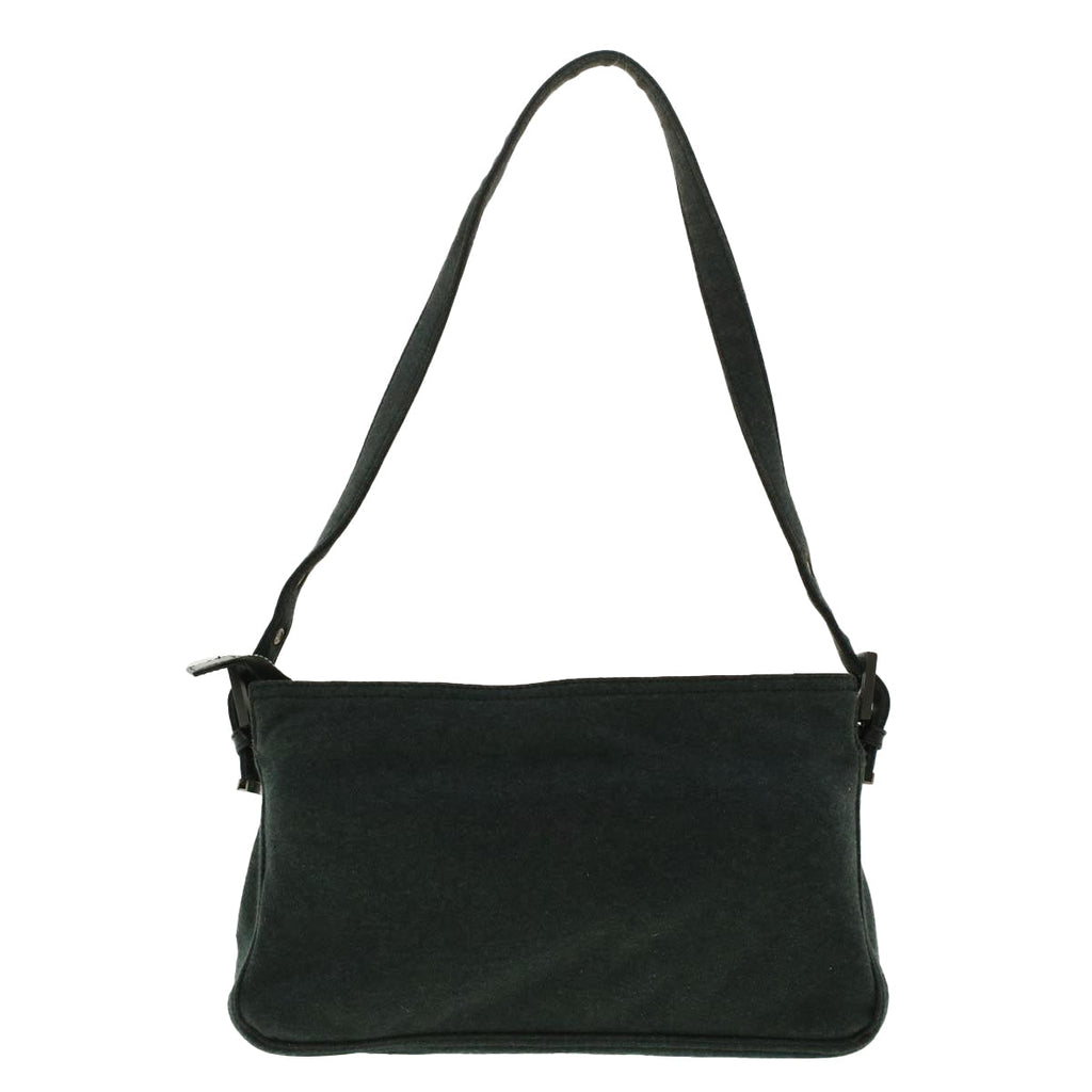 FENDI Mamma Baguette Shoulder Bag Cotton Gray 2305.26566.099 41382