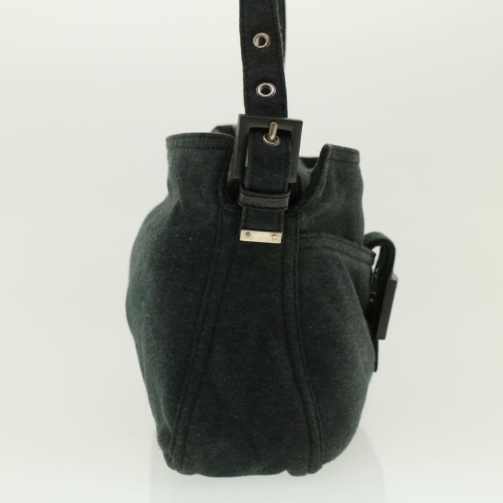 FENDI Mamma Baguette Shoulder Bag Cotton Gray 2305.26566.099 41382