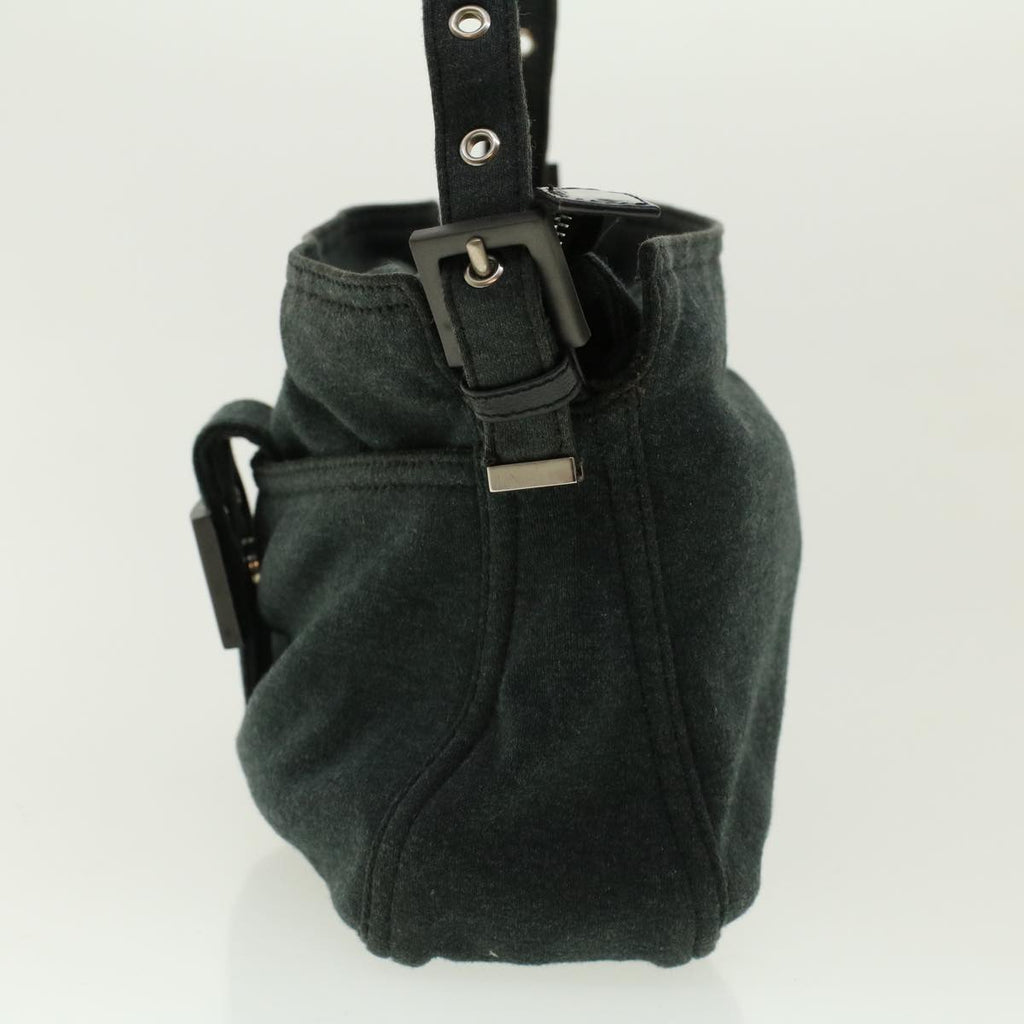 FENDI Mamma Baguette Shoulder Bag Cotton Gray 2305.26566.099 41382