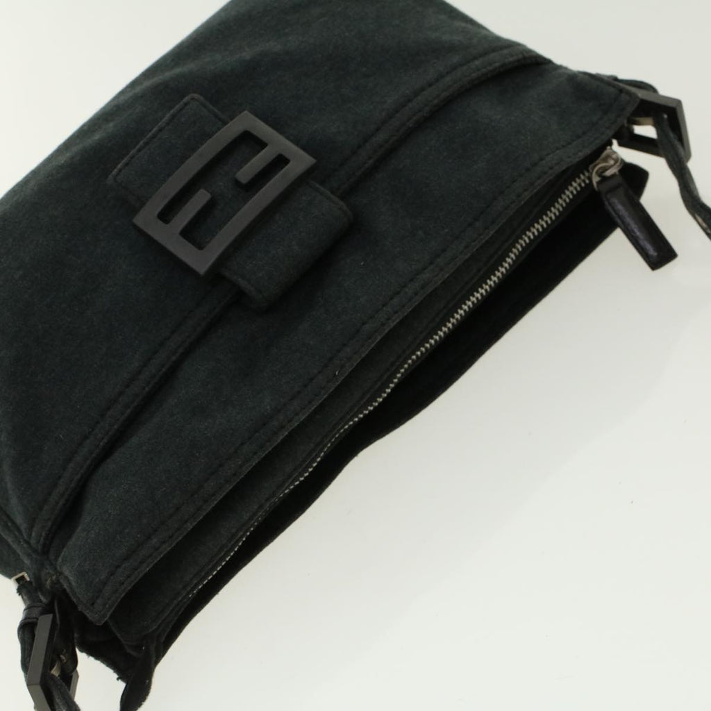 FENDI Mamma Baguette Shoulder Bag Cotton Gray 2305.26566.099 41382