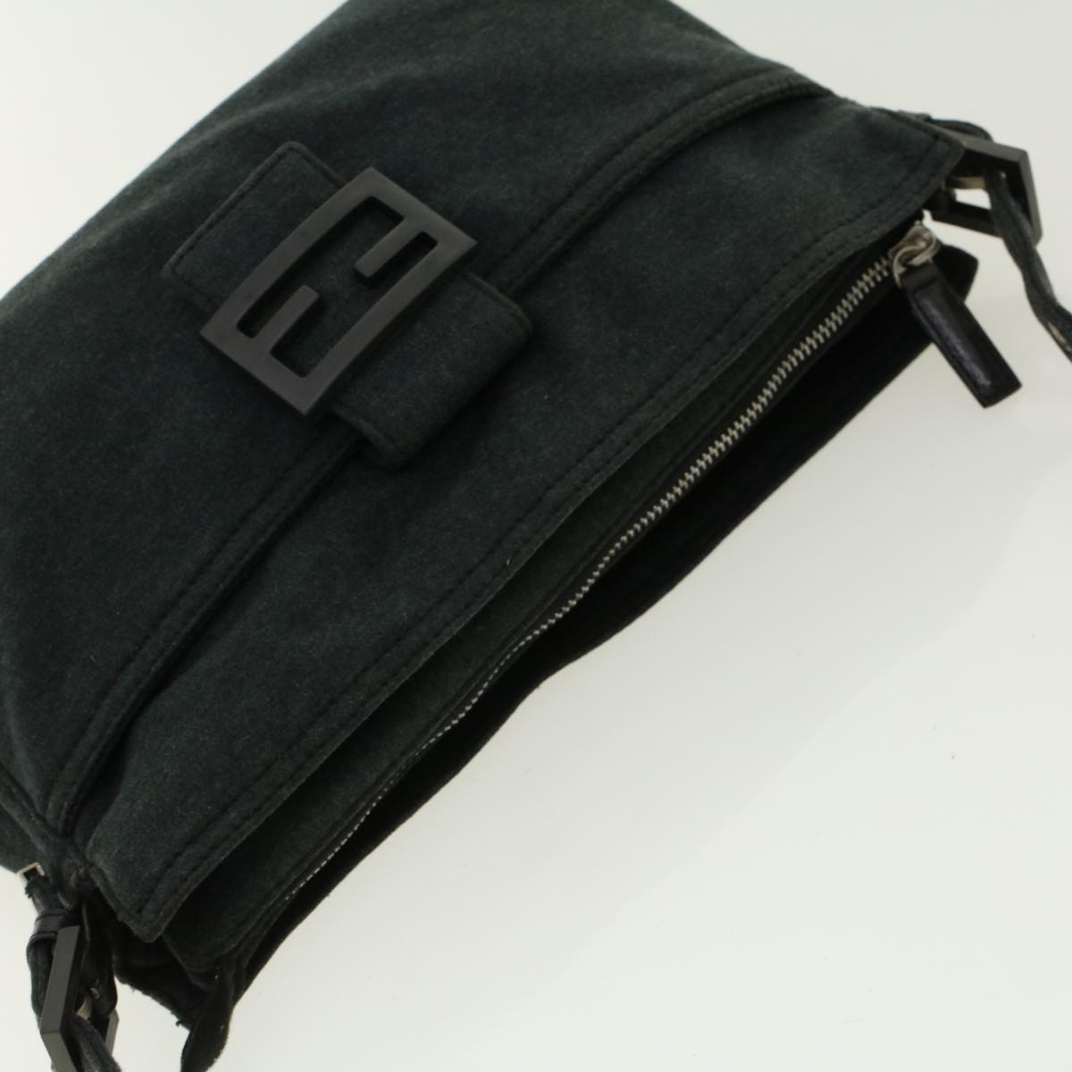 FENDI Mamma Baguette Shoulder Bag Cotton Gray 2305.26566.099 41382