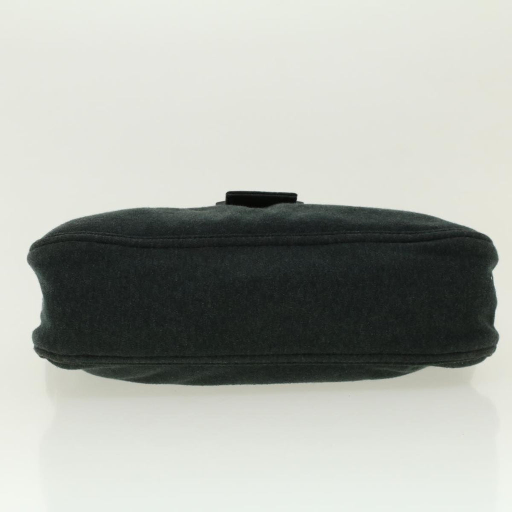 FENDI Mamma Baguette Shoulder Bag Cotton Gray 2305.26566.099 41382