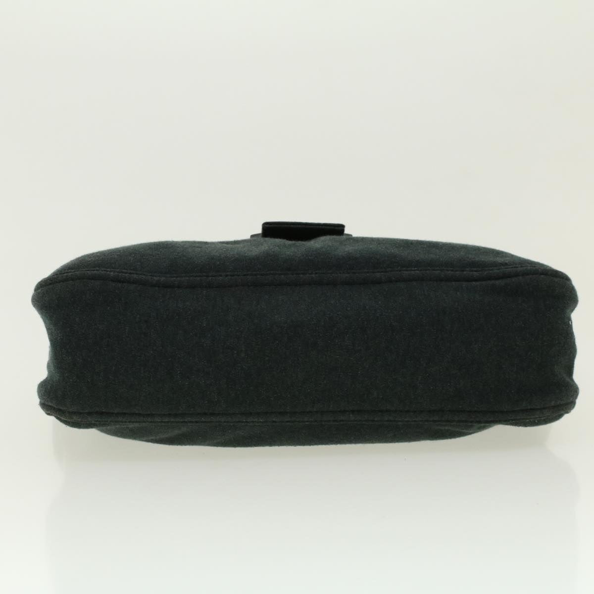 FENDI Mamma Baguette Shoulder Bag Cotton Gray 2305.26566.099 41382
