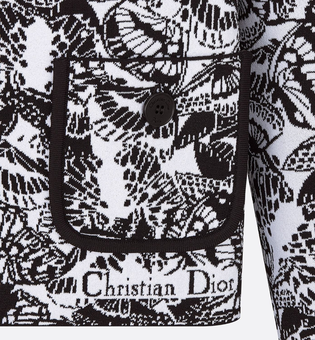 CROPPED JACKET with Butterflies Motif