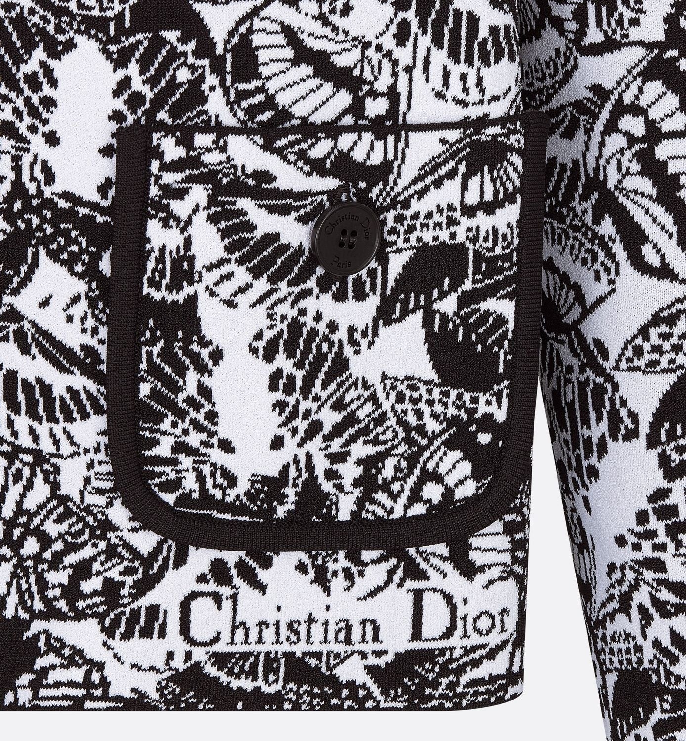 CROPPED JACKET with Butterflies Motif