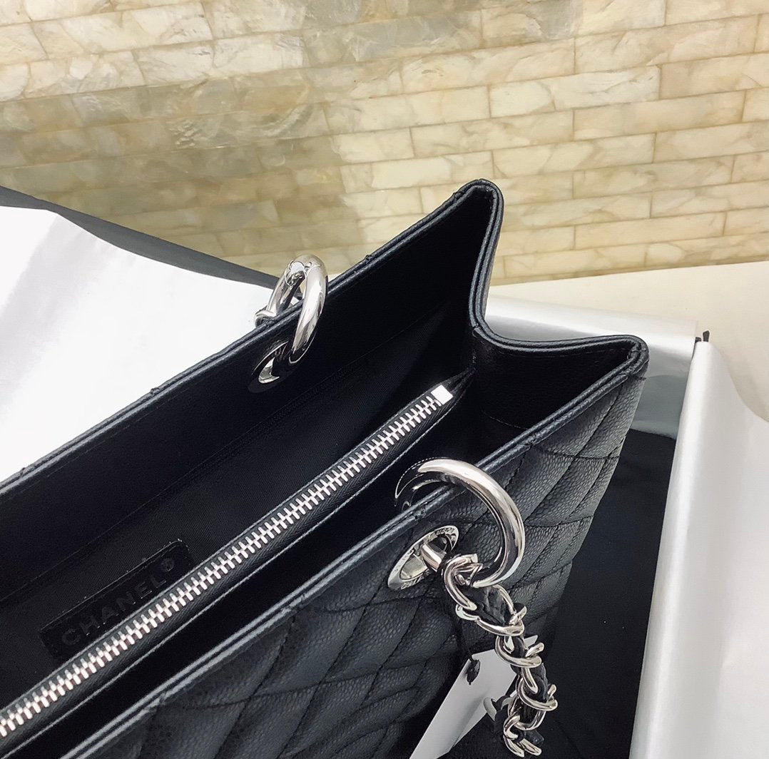 CHL Classic Tote Bag Silver Hardware Black For Women 13.3in/34cm
