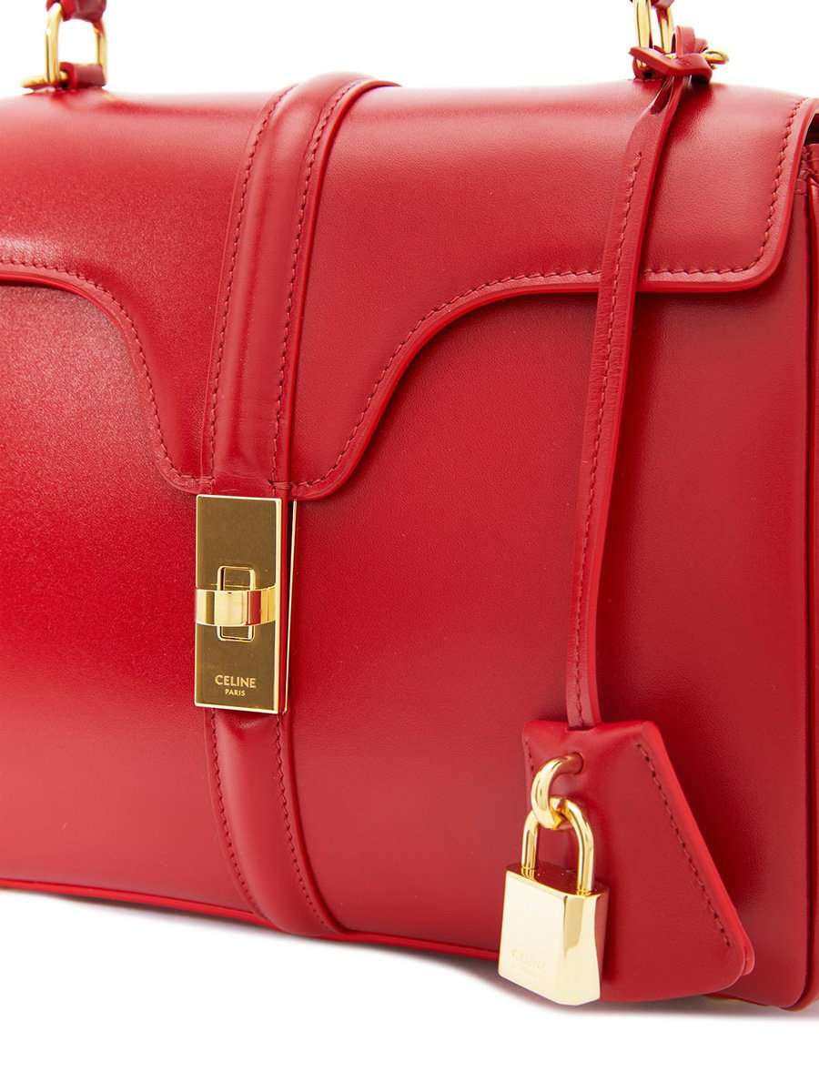 Small 16 Bag in Red Satinated Calfskin