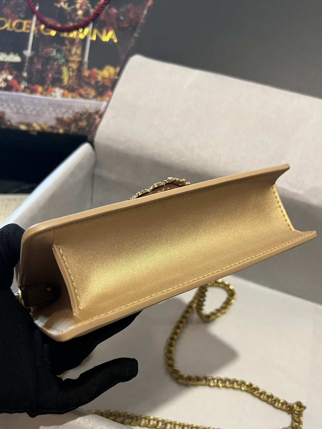 GLAMI Small Devotion Bag In Plain Gold For Women 7.5in/19cm GLAMI