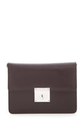 Valextra Brown Leather Mini Shoulder Handbag