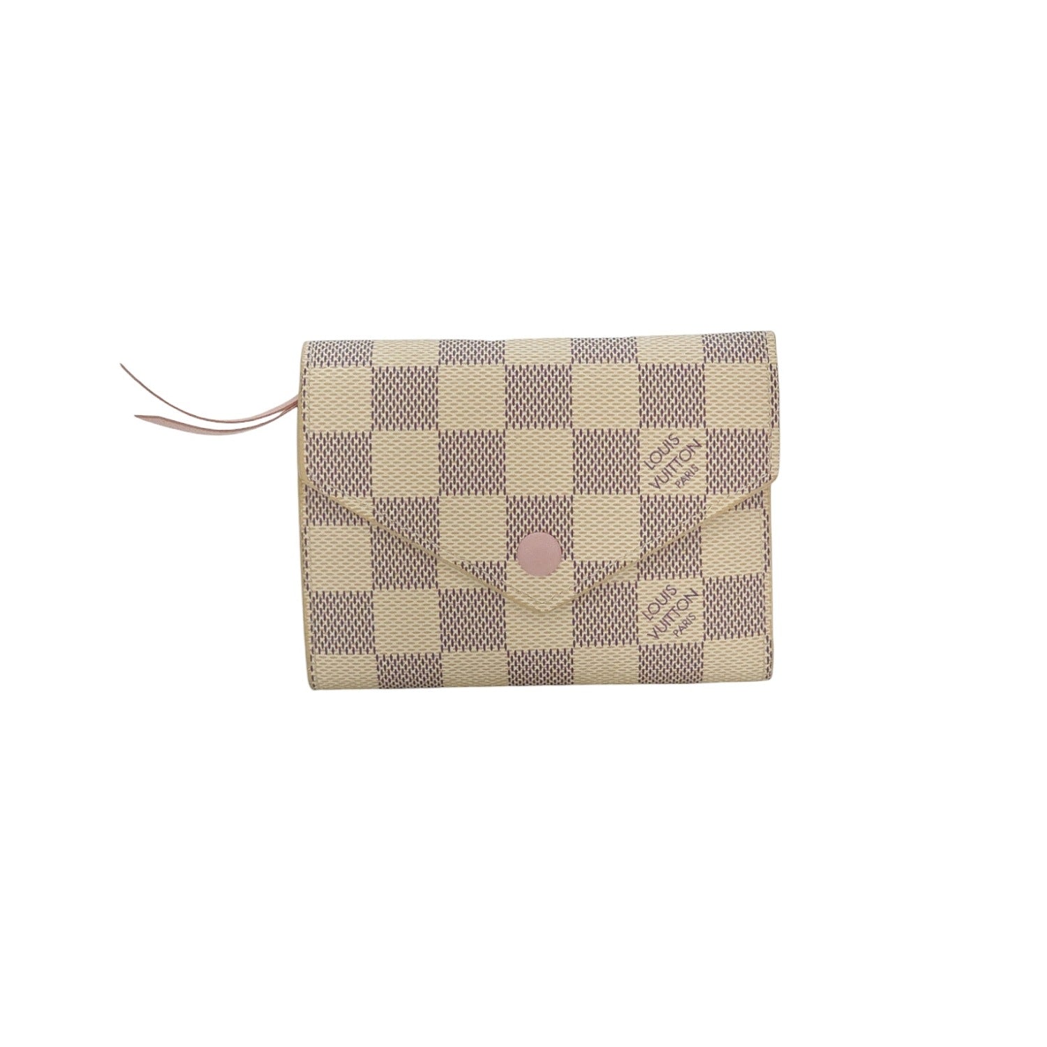 Louis Vuitton Damier Azur Victorine Rose Ballerine Wallet