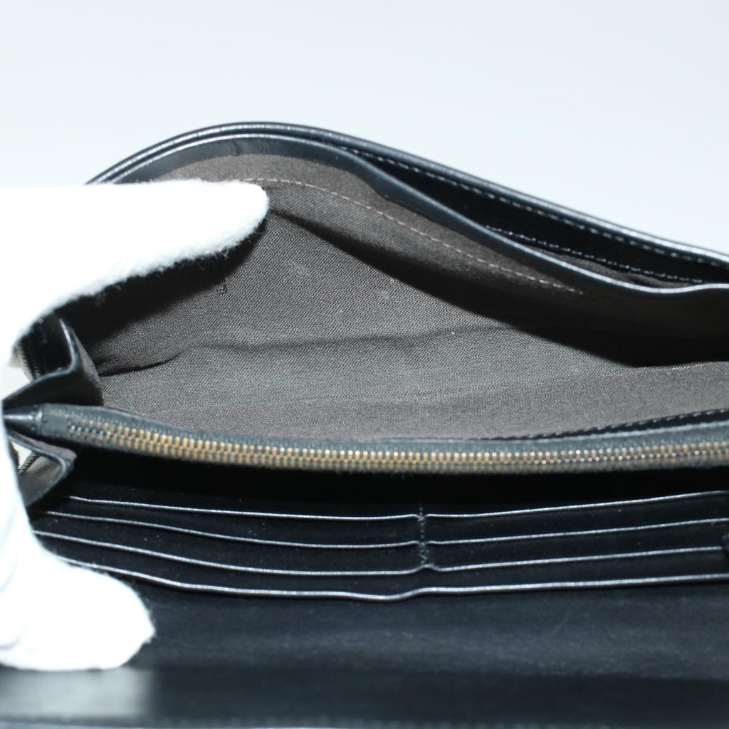 FENDI Zucchino Canvas Long Wallet Nylon Black 41768
