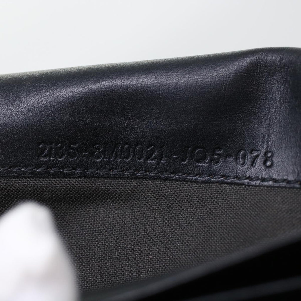 FENDI Zucchino Canvas Long Wallet Nylon Black 41768