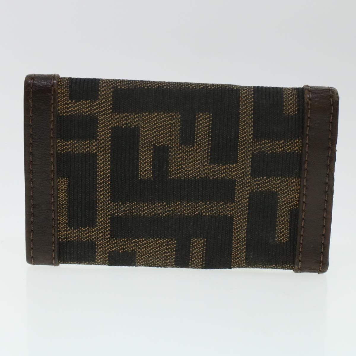 FENDI Key Case Zucca Canvas Wallet 3Set Black Brown 41787