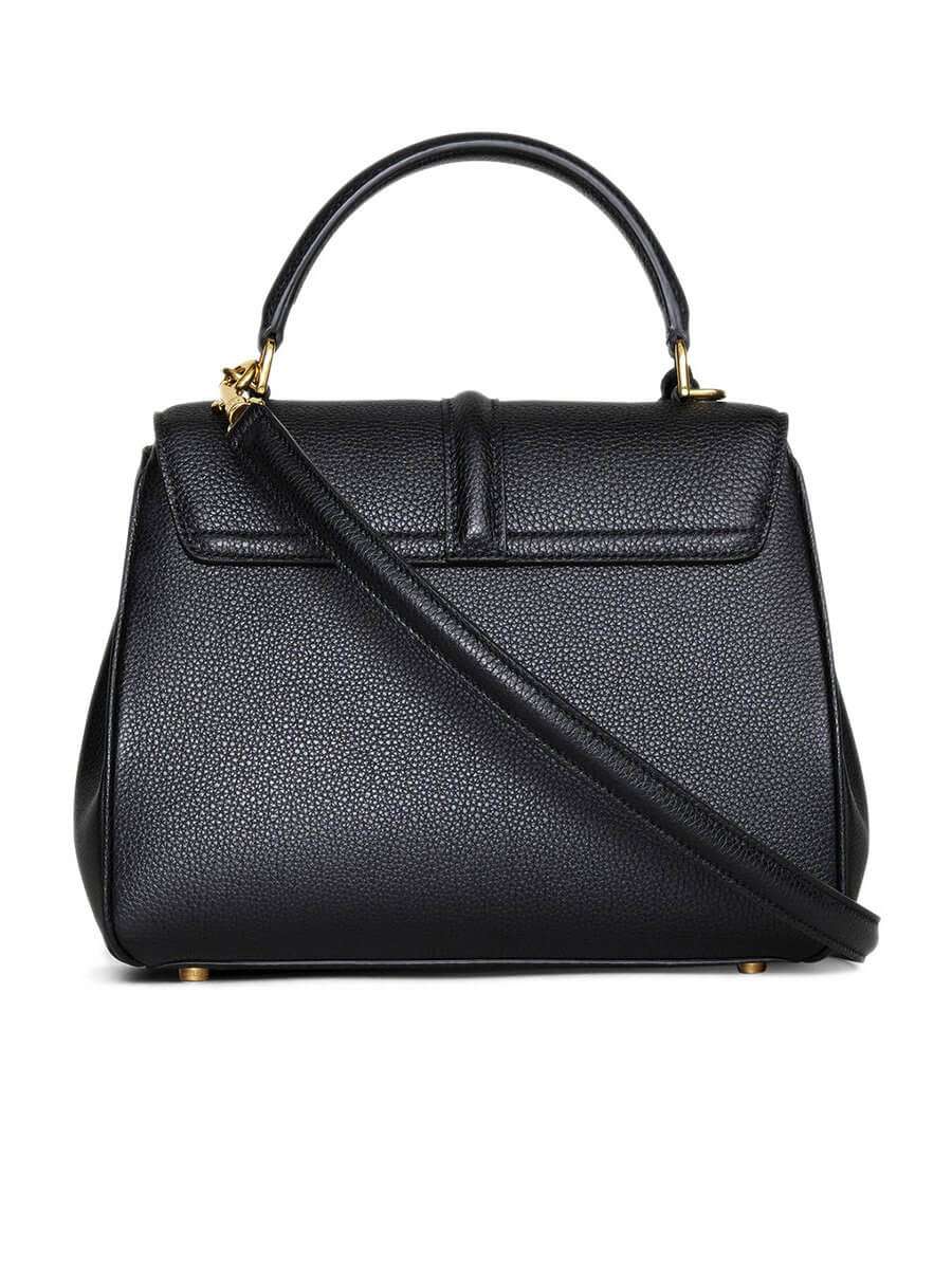 Small 16 Bag in Black Grained Calfskin