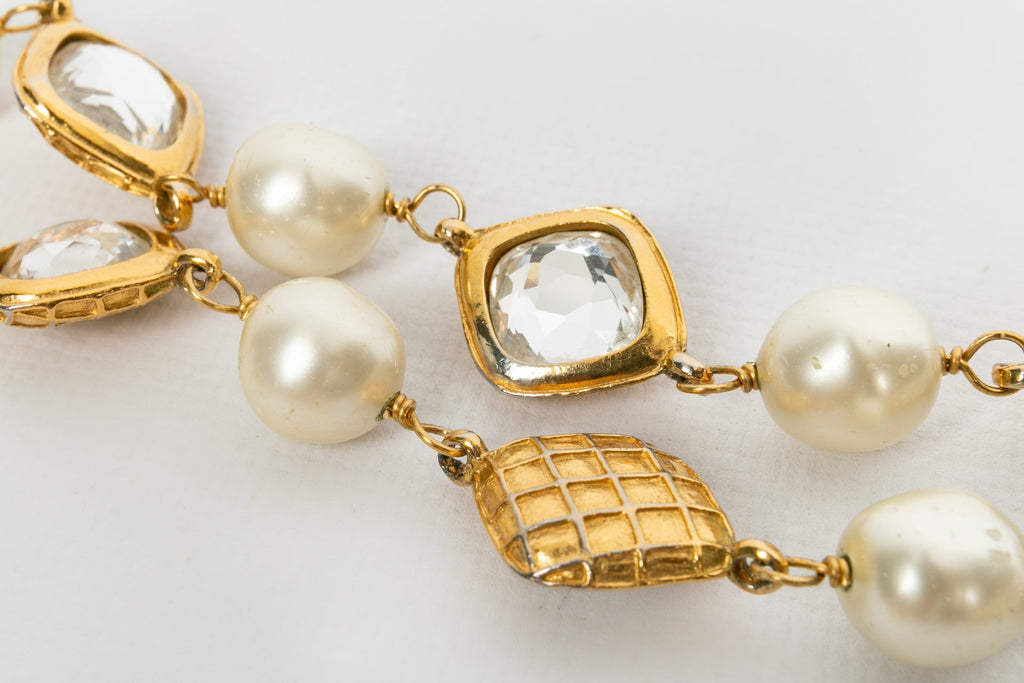 Parure perlÃƒÆ’Ã‚Â©e et strassÃƒÆ’Ã‚Â©e Chanel