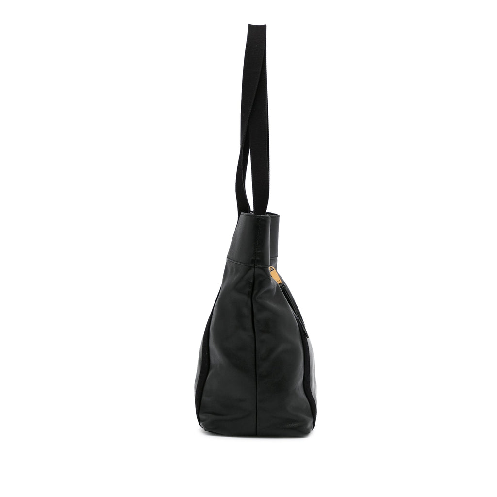 Black YSL Daily Cabas Small Tote Bag