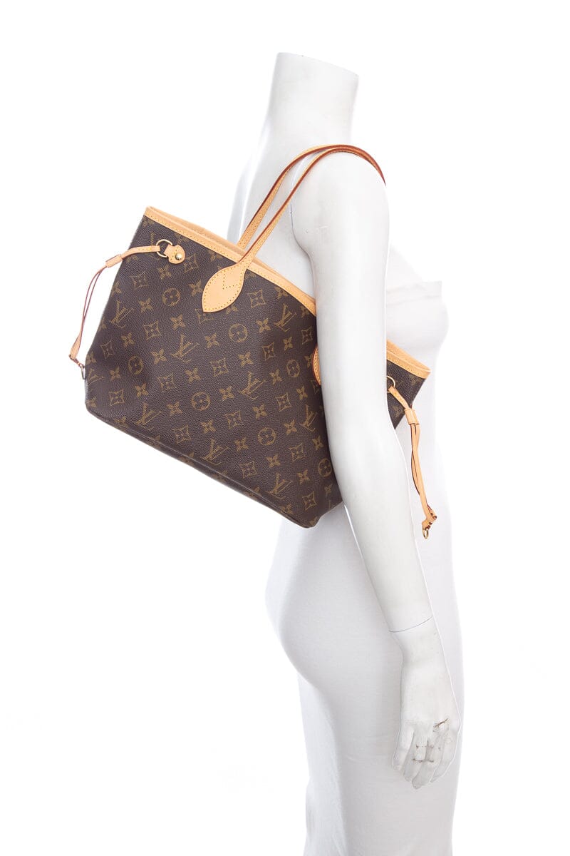 Louis Vuitton Brown Coated Canvas Neverfull PM Tote