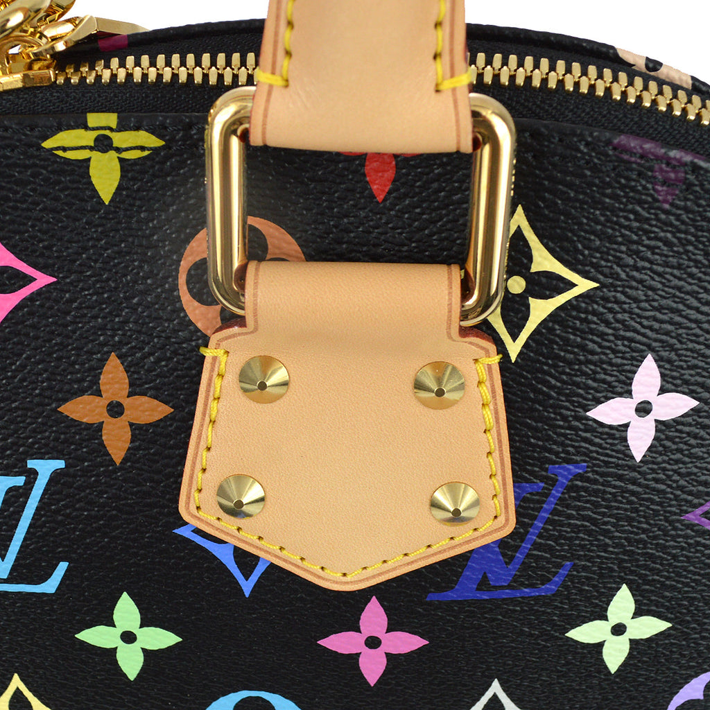 Louis Vuitton 2016 Black Monogram Multicolor Alma PM Handbag M40444