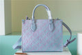 LV OnTheGo PM Monogram Empreinte Lilas Purple For Women, Women’s Bags, Shoulder And Crossbody Bags 9.8in/25cm LV M46067