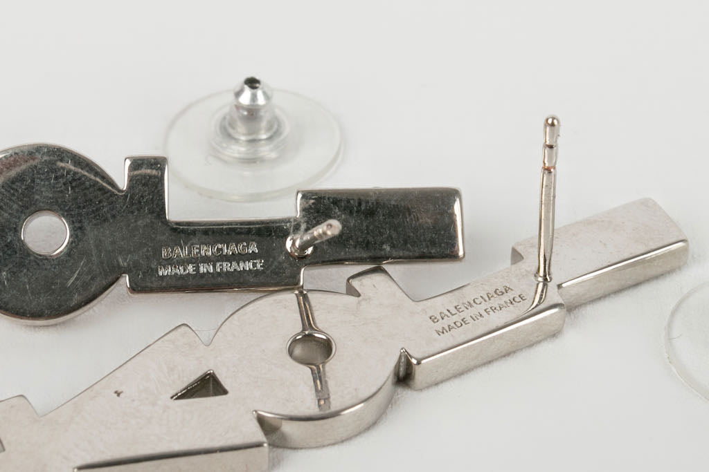 Boucles d'oreilles argentÃƒÆ’Ã‚Â©es Balenciaga
