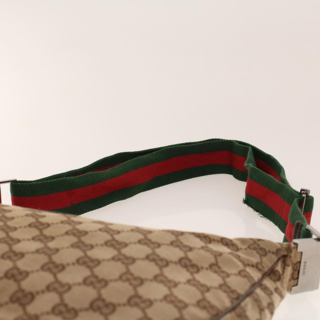 GUCCI GG Canvas Web Sherry Line Shoulder Bag Beige Red Green 122790 42089