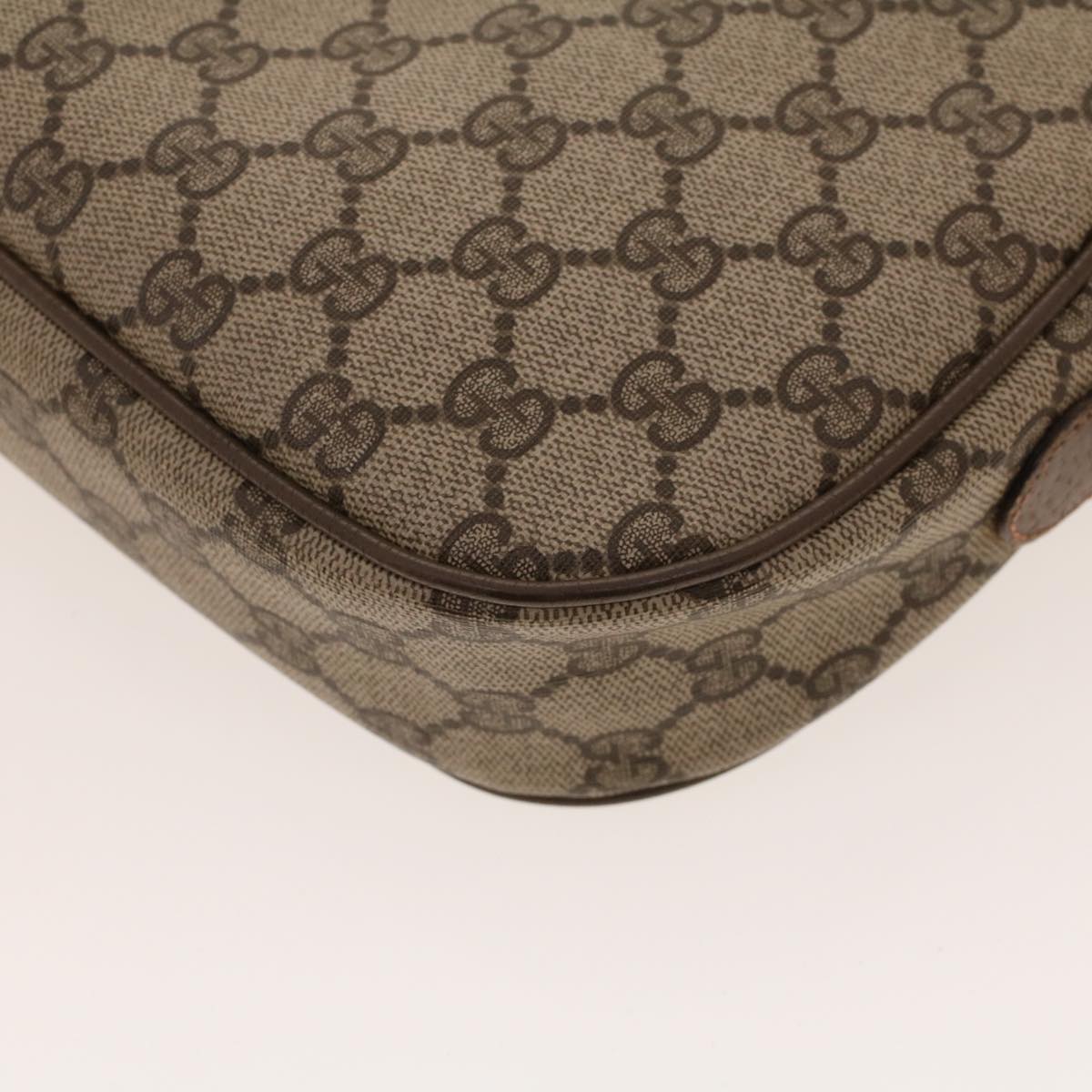 GUCCI GG Canvas Web Sherry Line Clutch Bag Beige Red Green 8901034 42098
