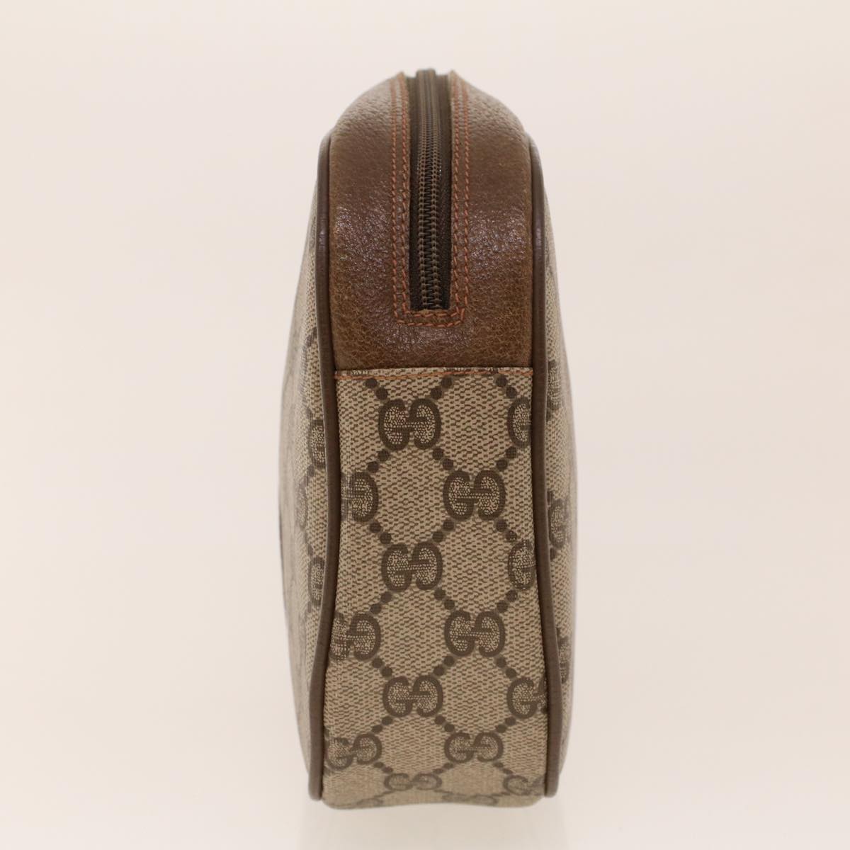 GUCCI GG Canvas Web Sherry Line Clutch Bag Beige Red Green 8901034 42098