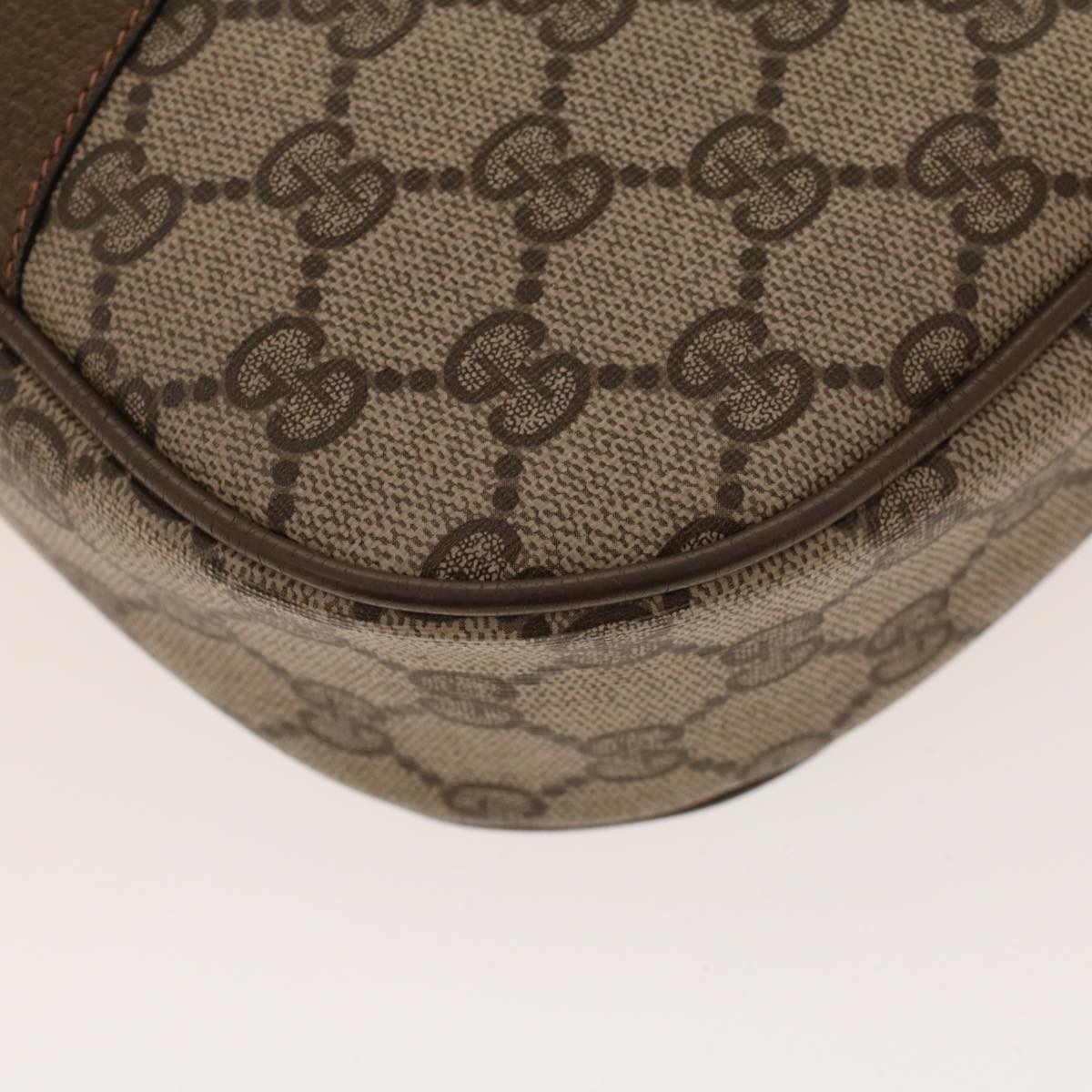 GUCCI GG Canvas Web Sherry Line Clutch Bag Beige Red Green 8901034 42098