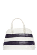 Nancy Gonzalez White and Blue Handbag