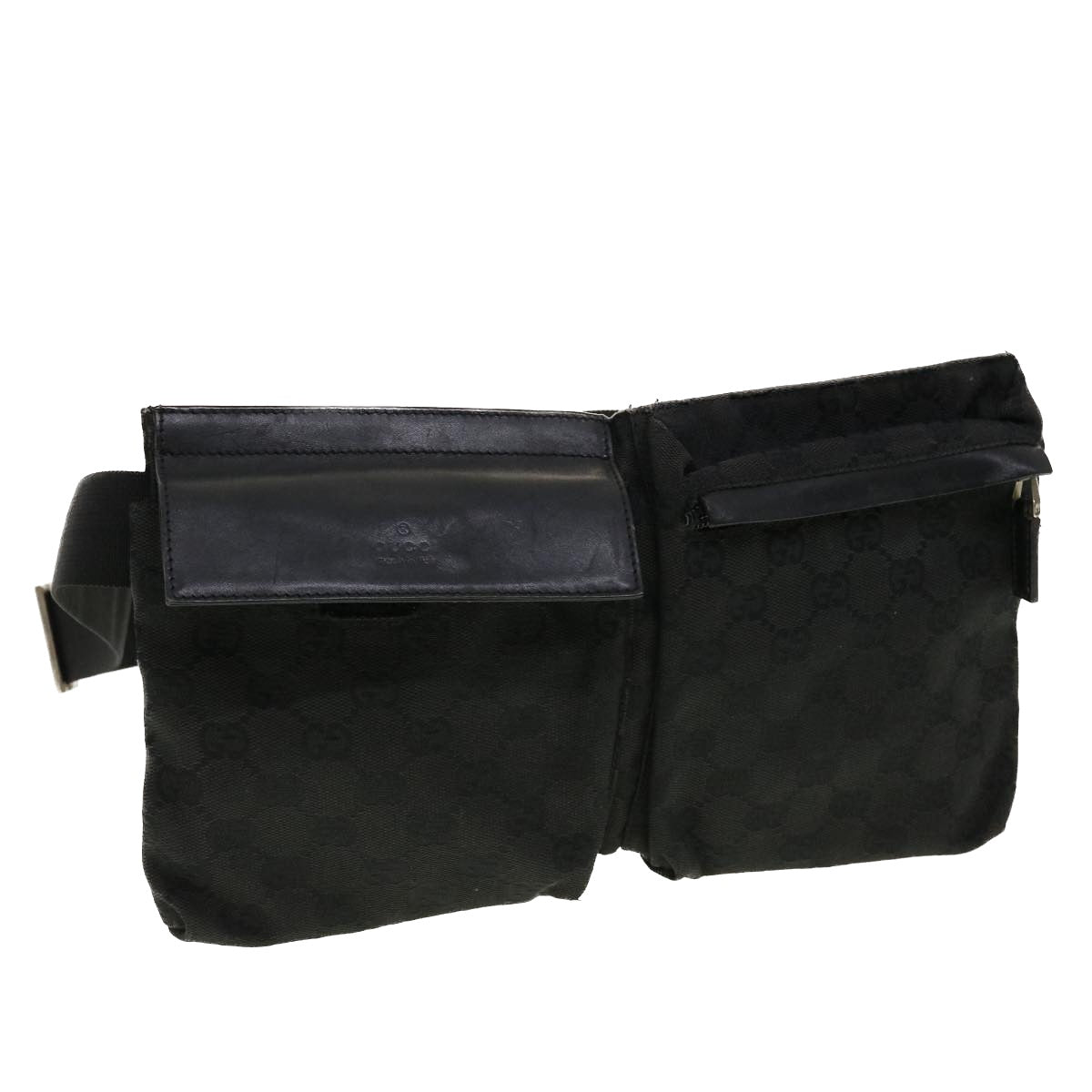 GUCCI GG Canvas Waist bag Black 28566 42100