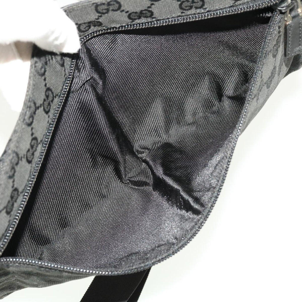 GUCCI GG Canvas Waist bag Black 28566 42100