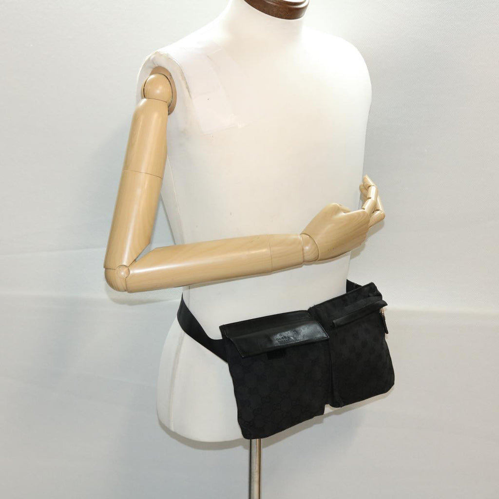 GUCCI GG Canvas Waist bag Black 28566 42100