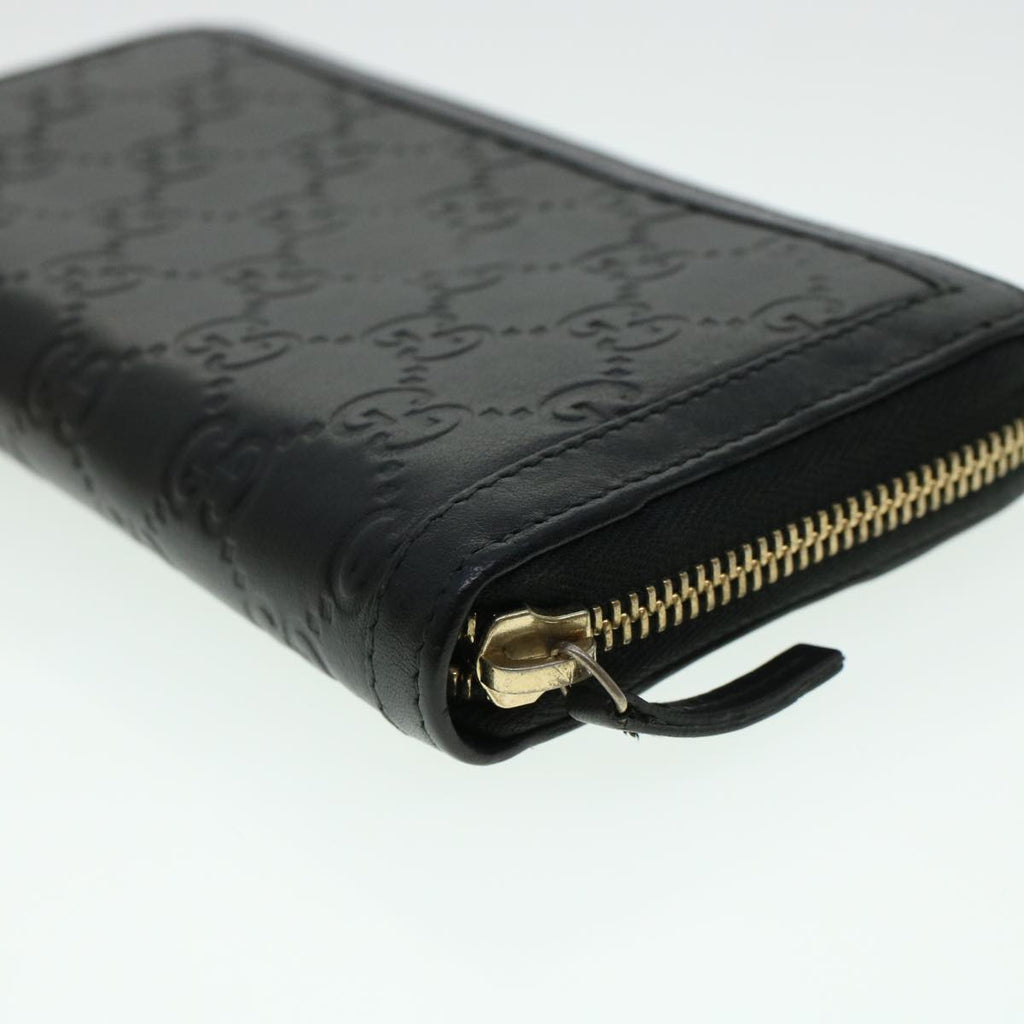 GUCCI GG Canvas Guccissima Long Wallet Black 291132 42180