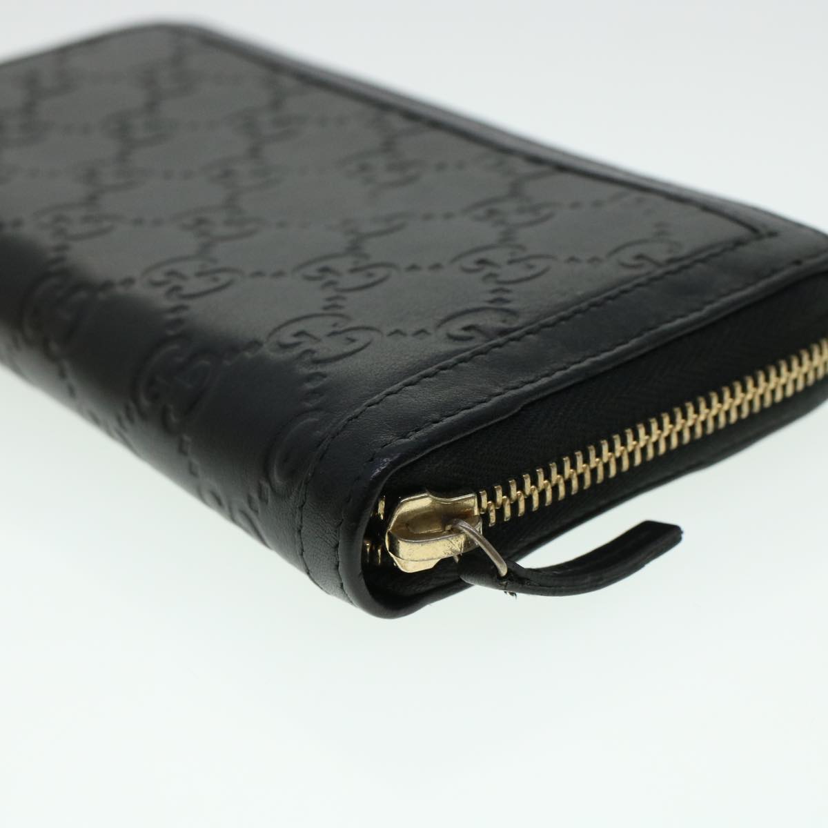GUCCI GG Canvas Guccissima Long Wallet Black 291132 42180