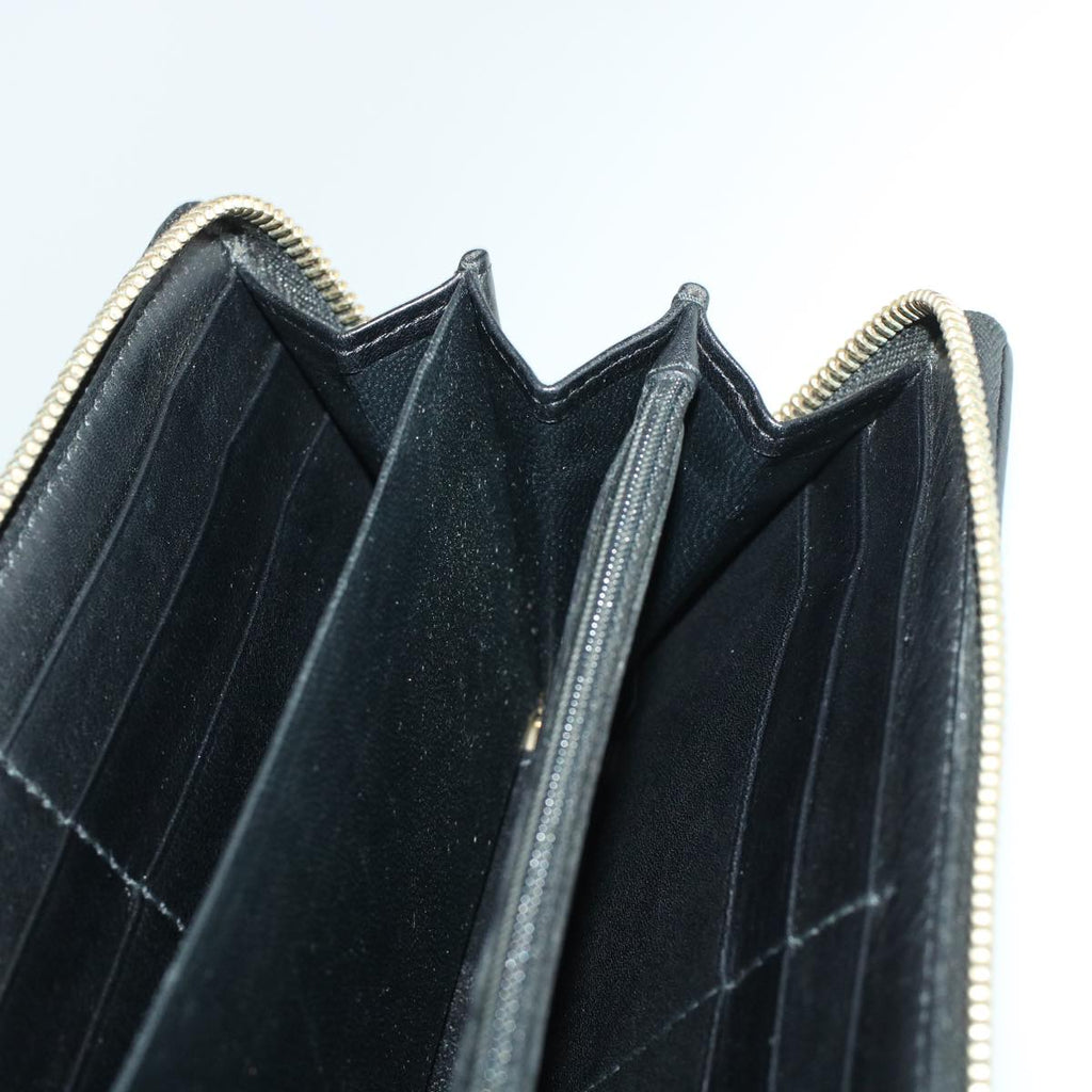 GUCCI GG Canvas Guccissima Long Wallet Black 291132 42180