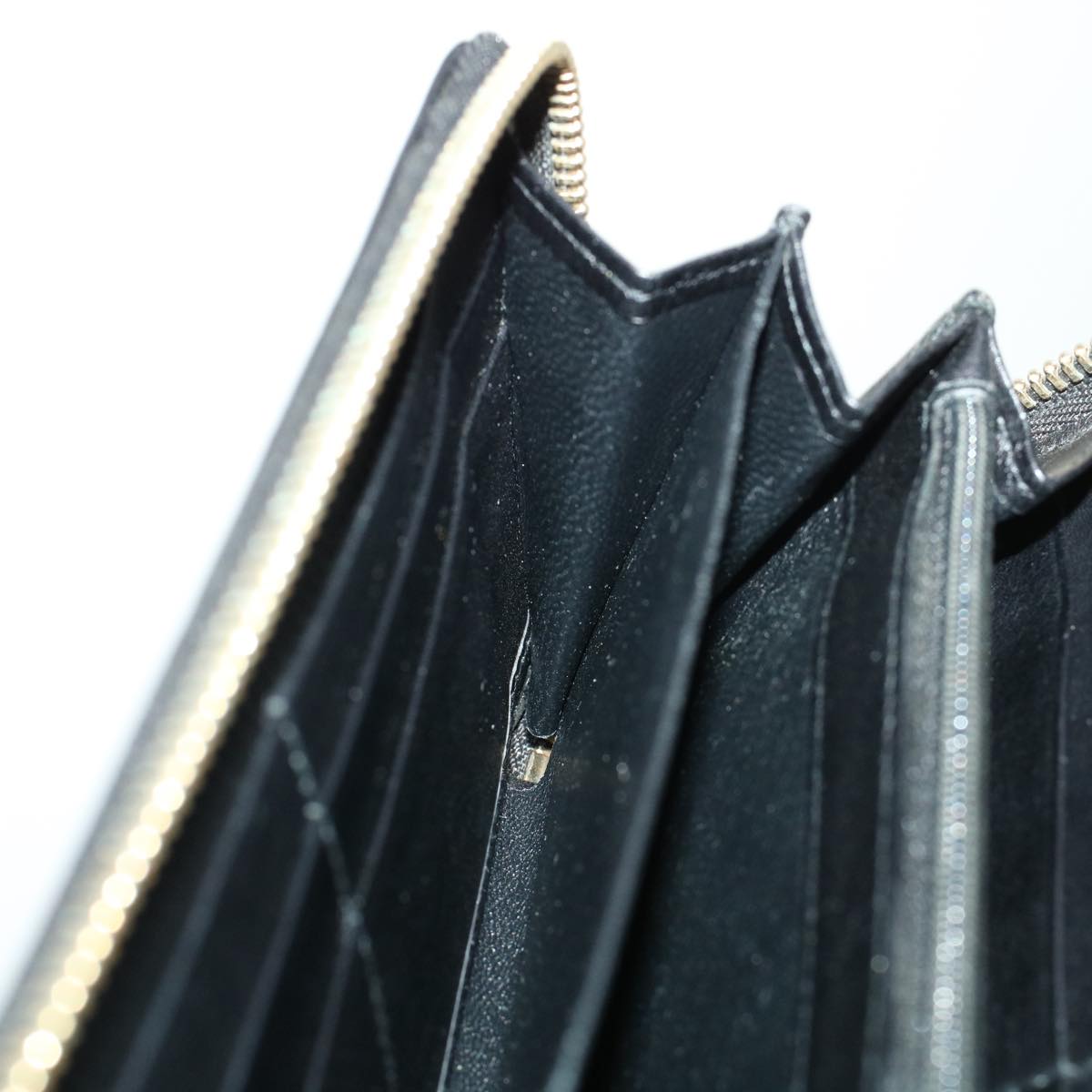 GUCCI GG Canvas Guccissima Long Wallet Black 291132 42180