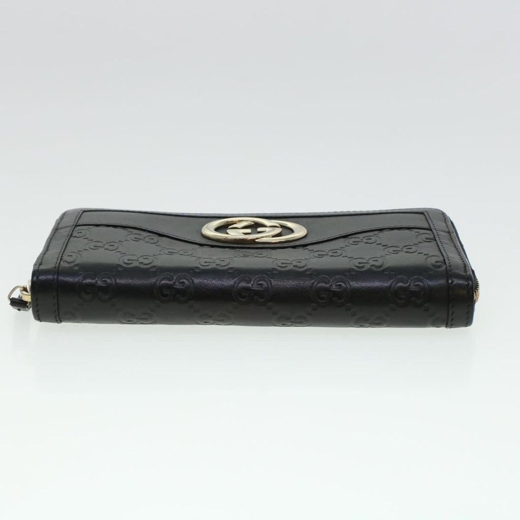 GUCCI GG Canvas Guccissima Long Wallet Black 291132 42180