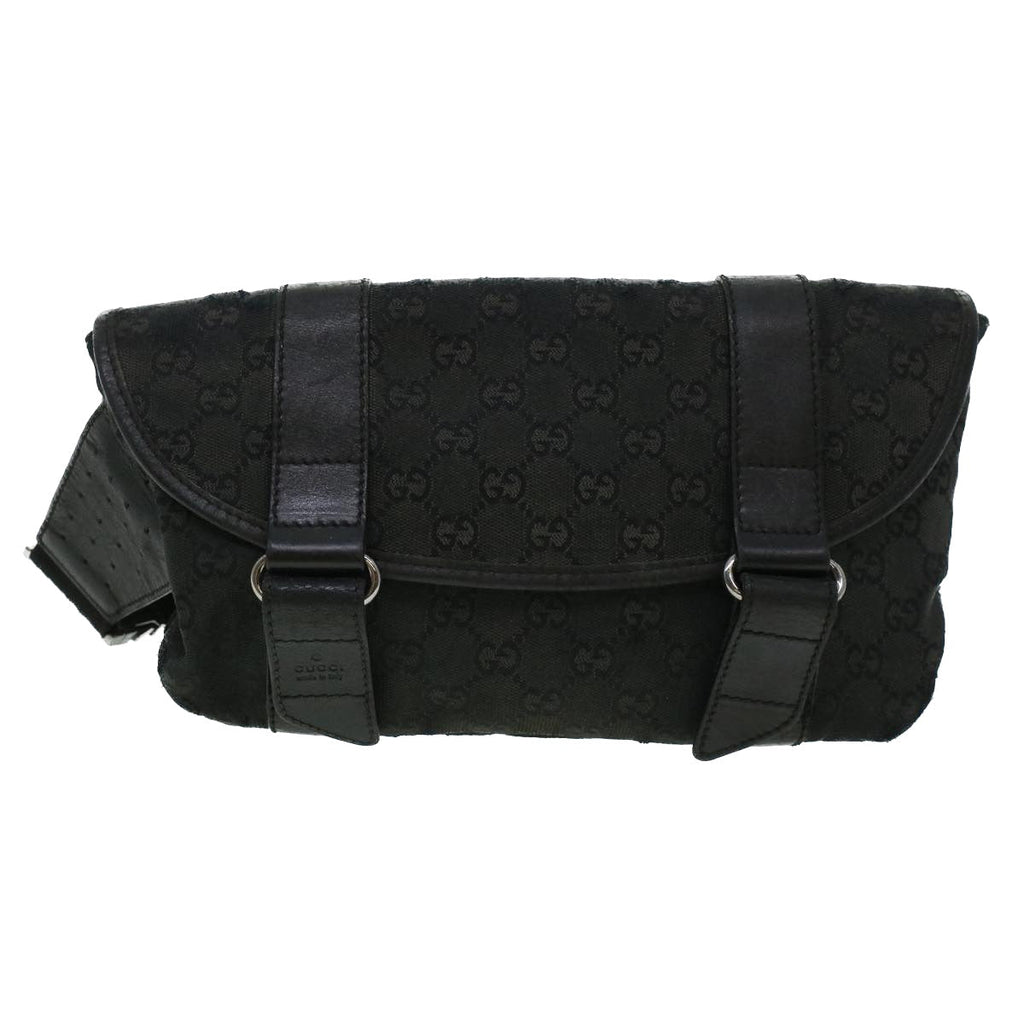GUCCI GG Canvas Waist bag Black 145851 42185
