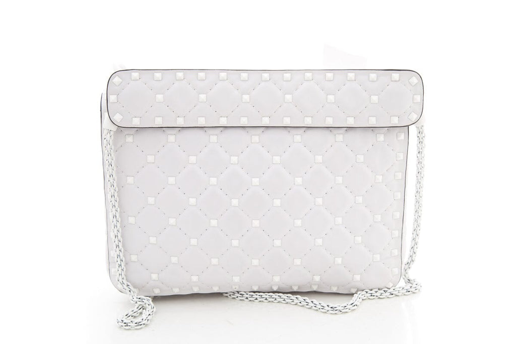 Valentino White Rockstud Small Cross-Body Handbag