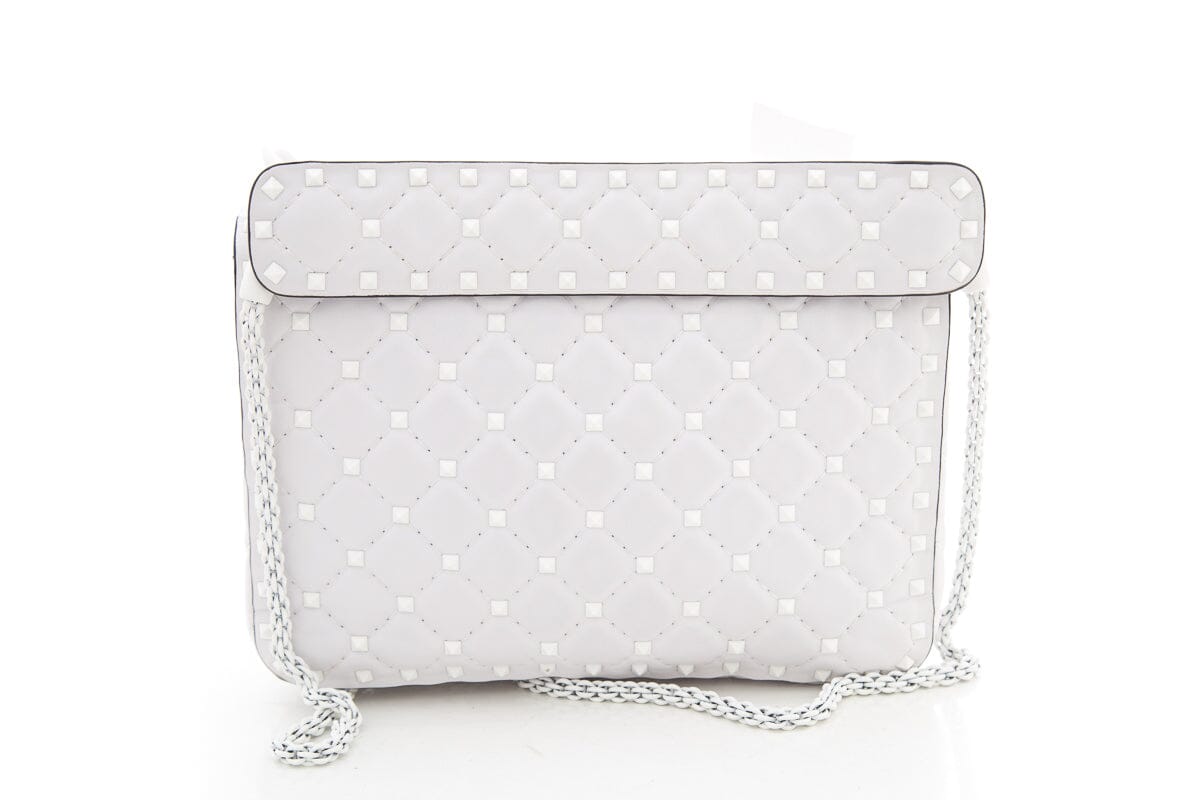 Valentino White Rockstud Small Cross-Body Handbag