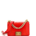 CHANEL Boy Flap Bag Python Small