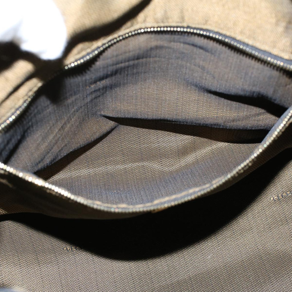 FENDI Zucca Canvas Hand Bag Black Brown 42333