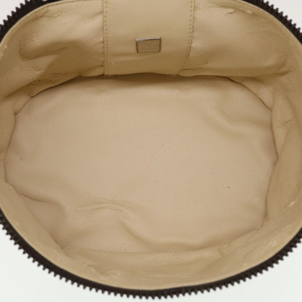 FENDI Zucca Canvas Vanity Cosmetic Pouch Black Brown 42334