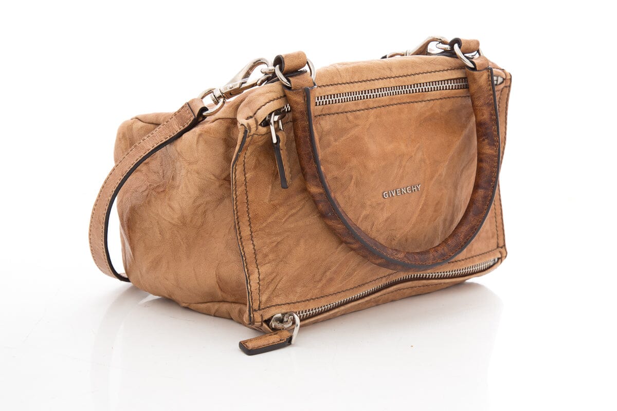 Givenchy Brown Distressed Pandora Handbag